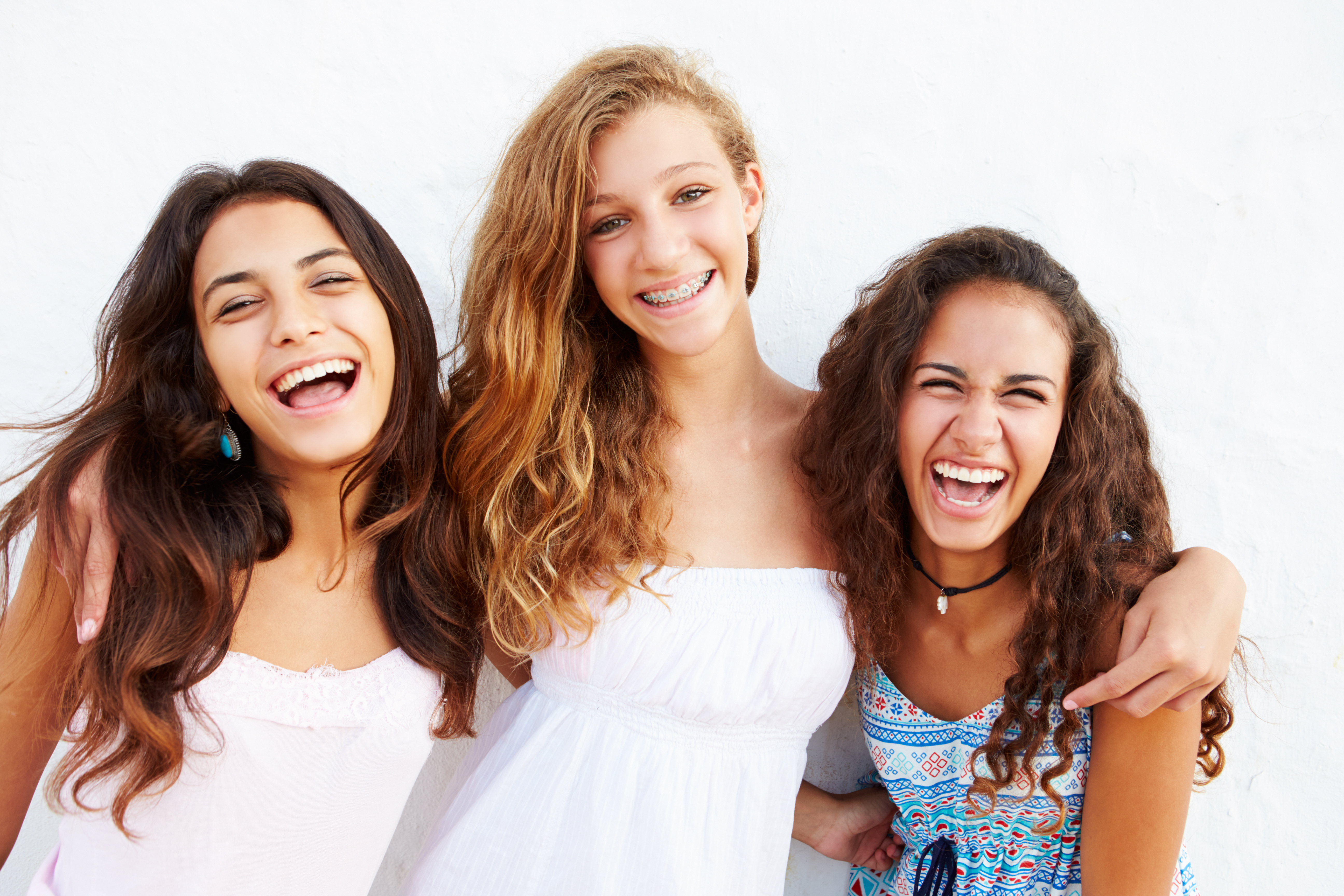 girls smiling