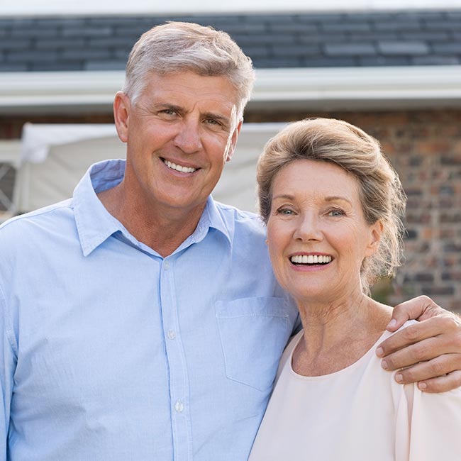 couple smiling 